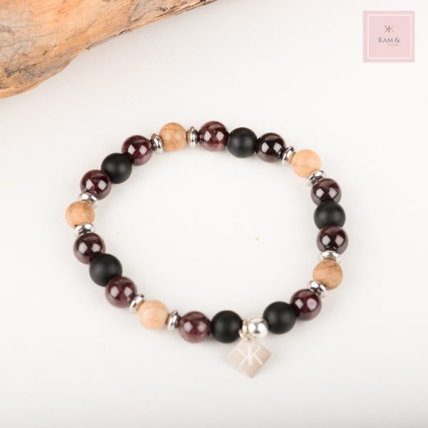 Bracelet Namaka Grenat/Onyx – Image 2