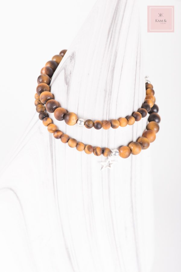 Maïa Œil de tigre, double tour OU Collier – Image 3