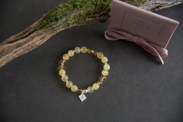 bracelet Haumea en perle de citrine .Bijou Kam & Leon