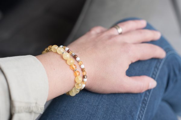 bracelet Haumea en perle de citrine .Bijou Kam & Leon