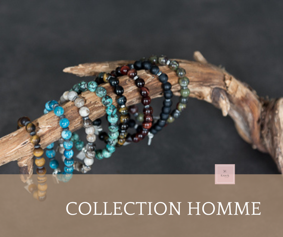 BIJOUX HOMMES EN PIERRES NATURELLES KAM ET LEON